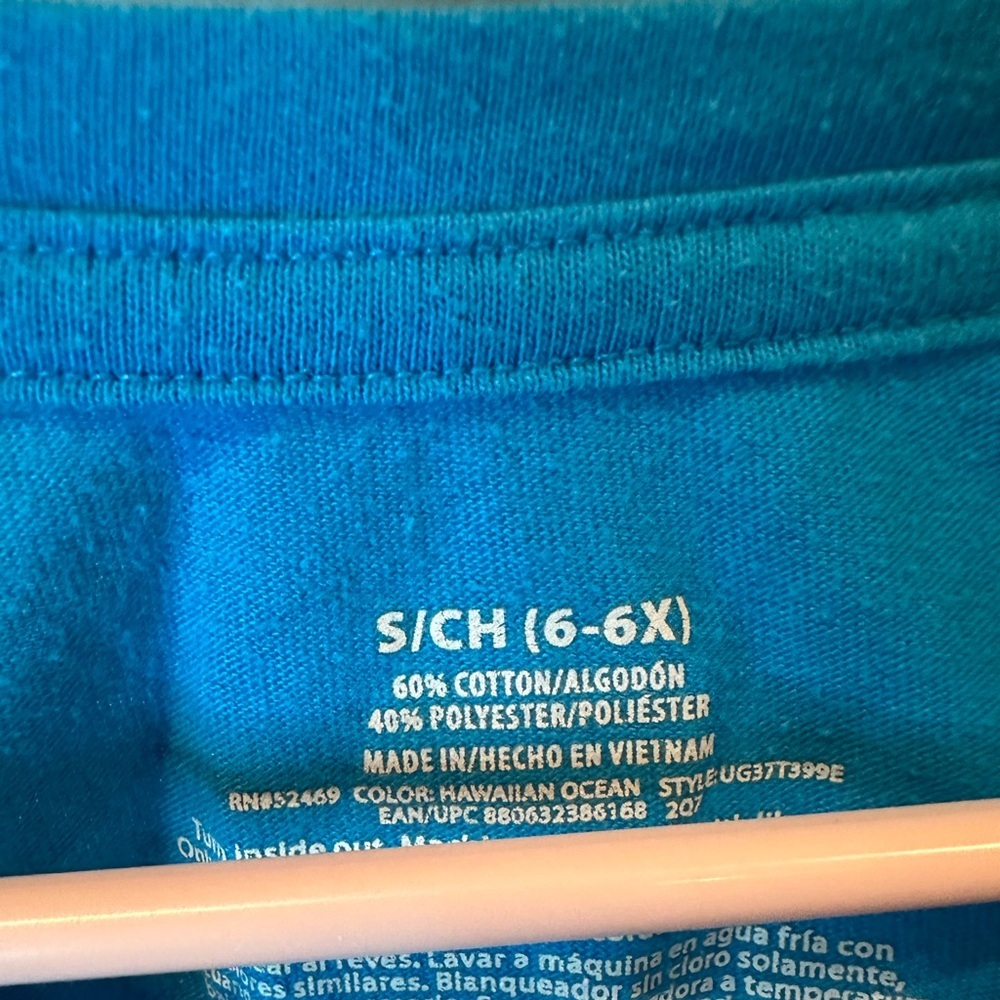 Vibrant Blue Tee with Pink OMG Graphic - Picture 3 of 3